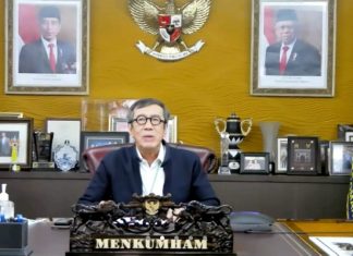 Audensi Virtual PWI Pusat Bersama Menteri Hukum dan Ham