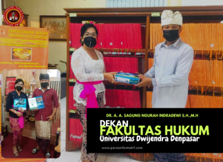 Komitmen dan Peduli Eksistensi Ilmu Hukum, Dekan FH Undwi Denpasar Sumbang Karya Tulis