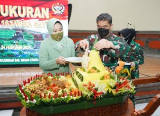 Brigjen TNI Husein Sagaf Ajak Bersyukur di HUT ke-60 Korem 163/Wira Satya