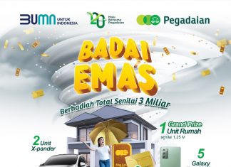 Rilis Program Badai Emas, Pegadaian Bagi Hadiah Total Senilai 3 Miliar
