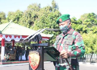 Danrindam IX/Udayana Buka Upacara Pembukaan Pendidikan Tamtama TNI AD Gelombang I TA 2021