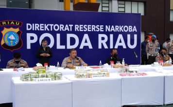 Polda Riau Gulung 6 Pelaku Gembong Narkoba