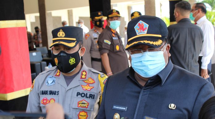 Bupati Buleleng Pimpin Apel Gelar Pasukan Operasi Ketupat Agung 2021