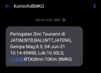 SMS Blast Perkiraan Gempa Magnito 8,5 Pada 4 Juni Mendatang, BMKG: Itu Tidak Benar
