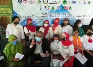 Koalisi Children Protection Malang Raya Deklarasikan Dukungan Proses Hukum Bagi Pelaku Tindak Kekerasan Seksual dan Ekploitasi Anak