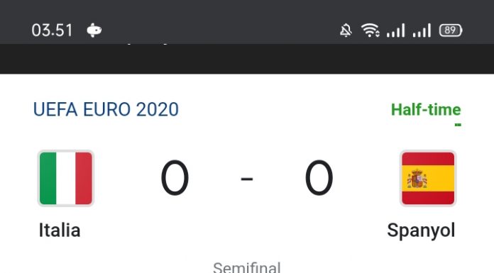 Babak Pertama Italia vs Spanyol Masih 0-0