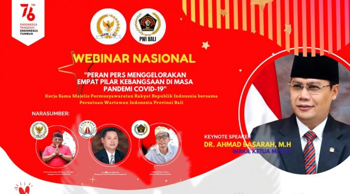 MPR RI Gandeng PWI Bali Gelorakan Empat Pilar Kebangsaan di Masa Pandemi