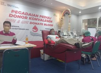 Apresiasi Karyawan Pendonor Plasma Konvalesen, Pegadaian Kanwil VII beri Emas