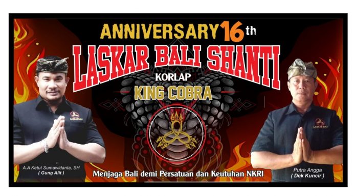 Laskar Bali Shanti Apresiasi HUT ke-16 Korlap King Cobra, Ini Pesan Singkat Ketua Dewan Pembina