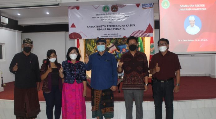 Terus Isi Ilmu Tentang Proses Peradilan, Fakultas Hukum Dwijendra University gelar Praktik Peradilan Semu