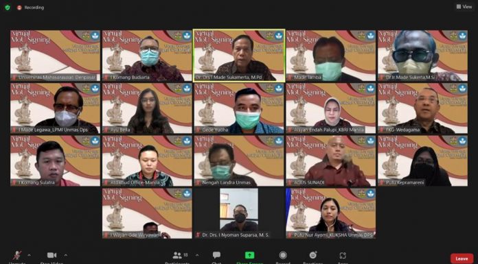 Awali Hubungan Antar Lembaga Pendidikan, Universitas Mahasaraswati Denpasar teken MoU dengan Atdikbud KBRI Manila