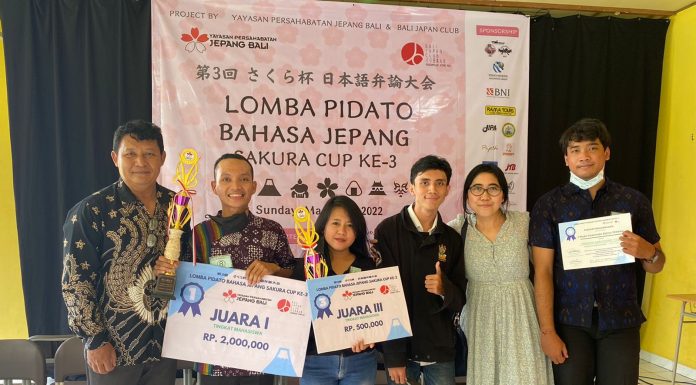 Ikuti Sakura Cup, Mahasiswa Prodi Sastra Jepang Fakultas Bahasa Asing Unmas Denpasar Sabet 3 Juara