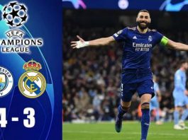 Hasil Semifinal Liga Champions, Skor Man City vs Real Madrid 4-3