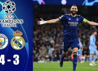 Hasil Semifinal Liga Champions, Skor Man City vs Real Madrid 4-3
