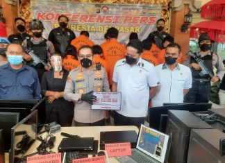 Berantas Judi Online, Polresta Denpasar Bekuk Sembilan Tersangka