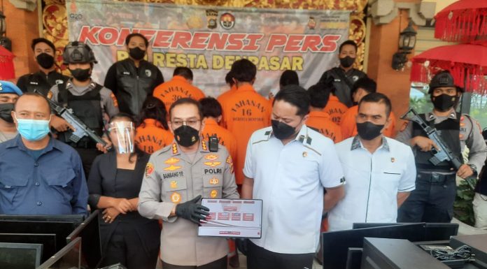 Berantas Judi Online, Polresta Denpasar Bekuk Sembilan Tersangka