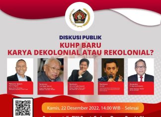 KUHP Baru Tertinggal Dua Abad