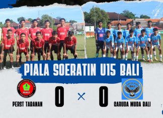 Piala Soeratin U15 Bali: Tahan Imbang Garuda Muda Bali, Perst Tabanan Sempat Kewalahan