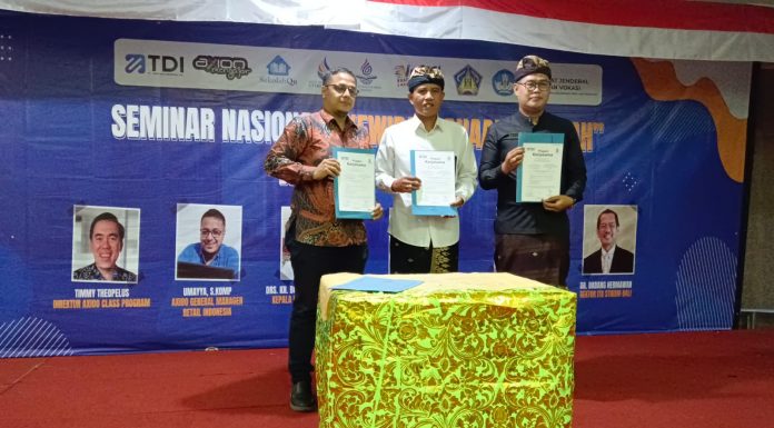 SMK TI Bali Global Badung Jalin Kerjasama dengan PT Tera Data Indonusa Tbk (AXIOO)