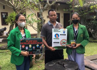 Beri Literasi terkait Bahaya DBD, Dua Mahasiswa Unmas Denpasar Lakukan Penyuluhan