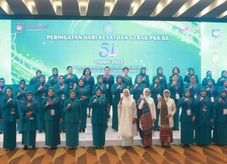 Dihadiri Ibu Negara, Ny Putri Koster Ikuti Acara HKG PKK Ke-51 Tahun 2023
