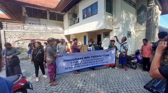 BRI Gerak Cepat Salurkan Bantuan Kepada Korban Banjir Tukad Unda Klungkung