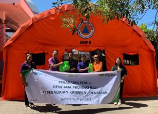 Bantu Korban Banjir dan Tanah Longsor, Pegadaian Kanwil VII Denpasar gandeng BPBD Provinsi Bali Serahkan 250 Paket Sembako