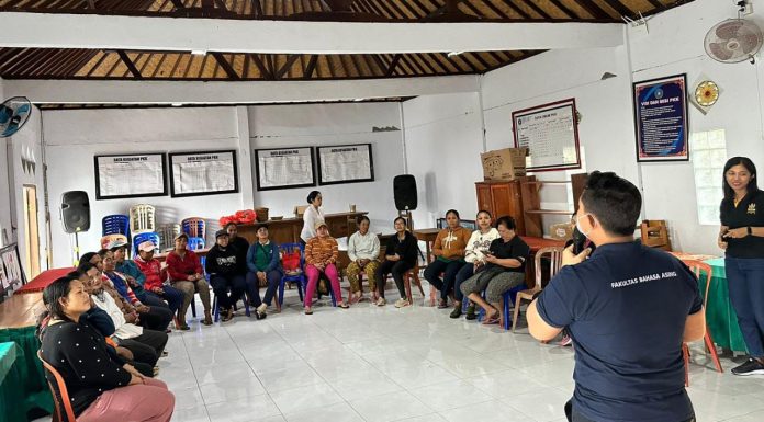 Prodi Sastra Inggris Unmas Denpasar berikan Pelatihan Bahasa Inggris kepada Kelompok Usaha Bersama dan Tenaga Kebersihan di DTW Jatiluwih