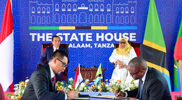 Disaksikan Presiden Jokowi, PLN Teken Kerjasama dengan TANESCO