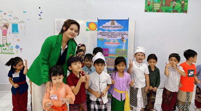 Tingkatkan Minat Literasi dan Numerasi kepada Siswa PAUD, Ini yang Dilakukan Mahasiswa FH Unmas Denpasar