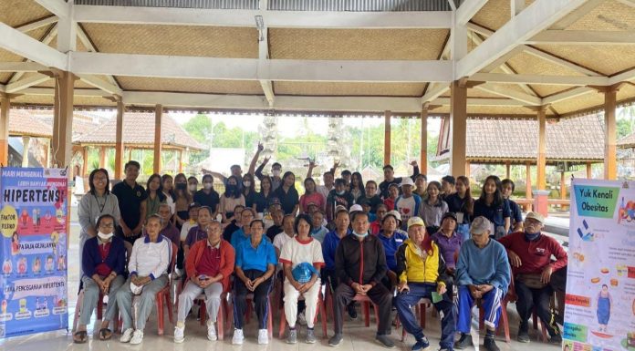 Libatkan Para Lansia, Mahasiswa Unmas Denpasar gelar Penyuluhan Penyakit Hipertensi