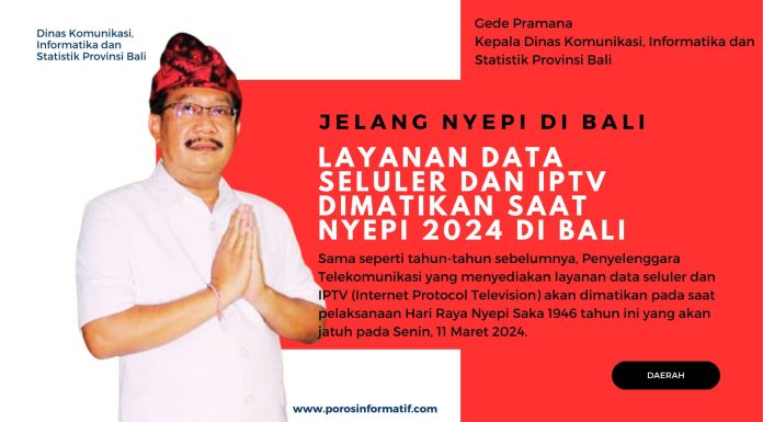 Layanan Data Seluler Dan IPTV Dimatikan Saat Nyepi 2024