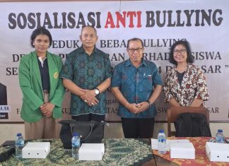 Bentuk Generasi Bebas Bullying, Maria Sarita Mahasiswa FH Unmas Denpasar Beri Pengajaran Anti Bullying