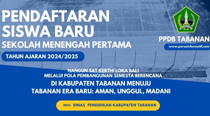 Jadwal Pendaftaran dan Syarat PPDB SMP Negeri di Tabanan 2024