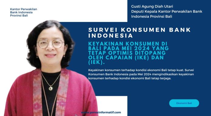 Optimisme Konsumen Provinsi Bali di Bulan Mei 2024 tetap Kuat