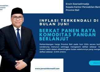 Inflasi Bali Terkendali Berkat Panen Raya Komoditas Pangan Berlanjut