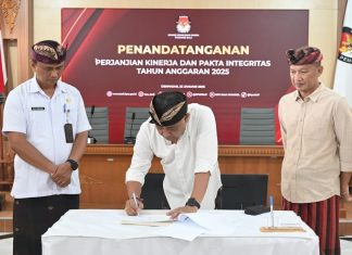 Mantapkan Integritas, KPU Bali Tandatangani Perjanjian Kinerja 2025