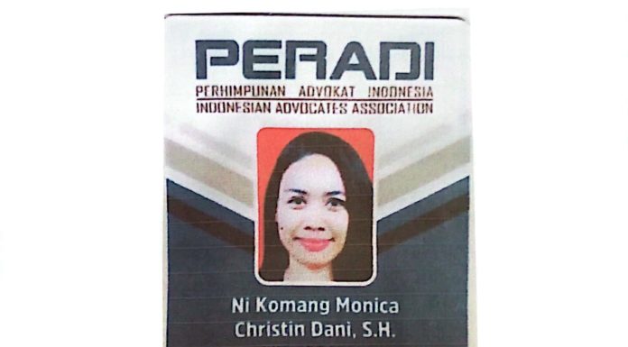 Peradi SAI Pecat Komang Monica Christindani karena Langgar Kode Etik