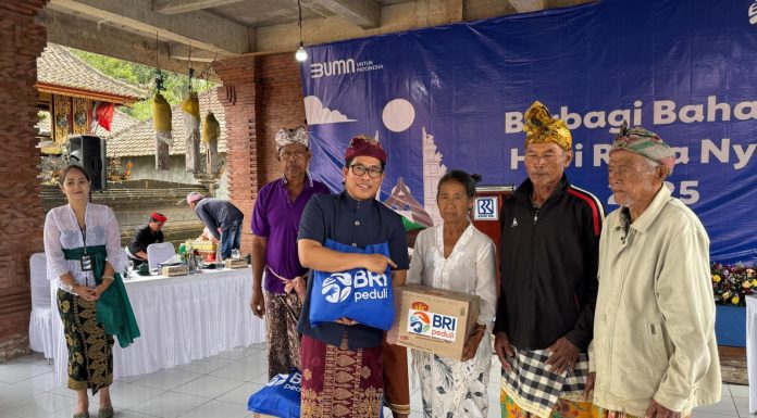 BRI Peduli Bagikan 1.000 Paket Sembako Hari Raya Nyepi di Tabanan