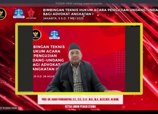 Bimtek Hukum Acara Pengujian UU Resmi Ditutup, 250 Advokat PERADI UTAMA Ikuti Pelatihan