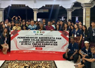 Tim Pemberdayaan Masyarakat oleh Mahasiswa (PMM) di Desa Timpag, Tabanan: Mewujudkan Desa Wisata Berkelanjutan