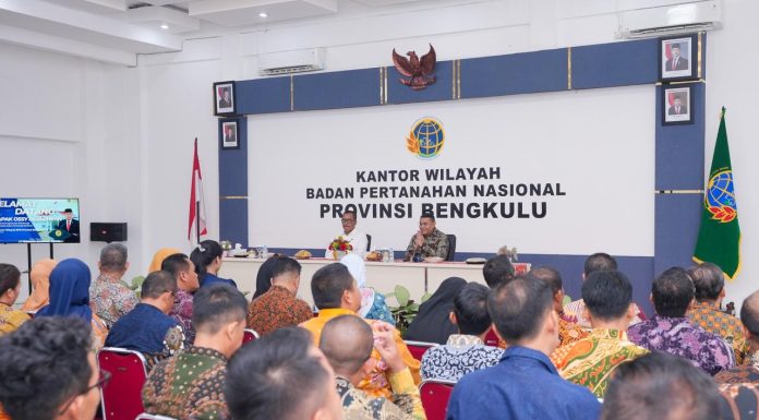 Pesan Wamen Ossy ke Jajaran Kanwil BPN Provinsi Bengkulu: Peraturan Perundangan Harus sebagai Prinsip