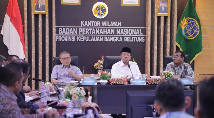 Beri Arahan ke Jajaran di Kepulauan Bangka Belitung, Menteri Nusron: Tugas Kita menyinkronkan Tanah Rakyat Aman