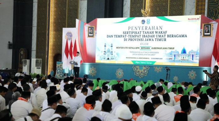 Serahkan 2.532 Sertipikat Tanah Wakaf dan Rumah Ibadah, Menteri Nusron Gagas Percepatan Sertipikasi melalui Kolaborasi
