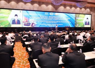 Buka Rakor Pencegahan dan Penyelesaian Tindak Pidana Pertanahan, Menteri Nusron Ajak APH Pererat Kolaborasi Berantas Mafia Tanah