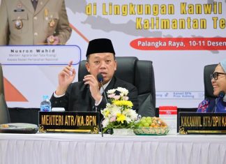 Pembinaan di Kanwil BPN Provinsi Kalteng, Menteri Nusron Minta Pelayanan Pertanahan Adaptif, Cepat, dan Bersih