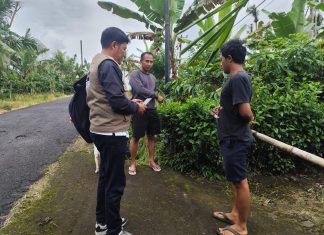 Petugas Kantah Jembrana Laksanakan Peninjauan Lokasi untuk Validasi Data Pertanahan
