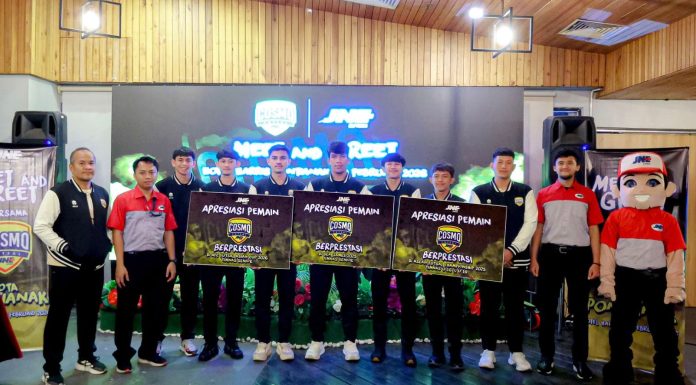 JNE Berikan Bonus Puluhan Juta untuk Skuad Cosmo JNE FC yang Berprestasi membela Timnas di ajang Asia