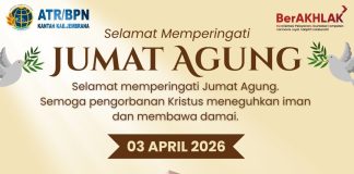 ATR/BPN Jembrana Ucapkan Selamat Hari Raya Jumat Agung