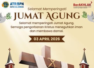 ATR/BPN Jembrana Ucapkan Selamat Hari Raya Jumat Agung